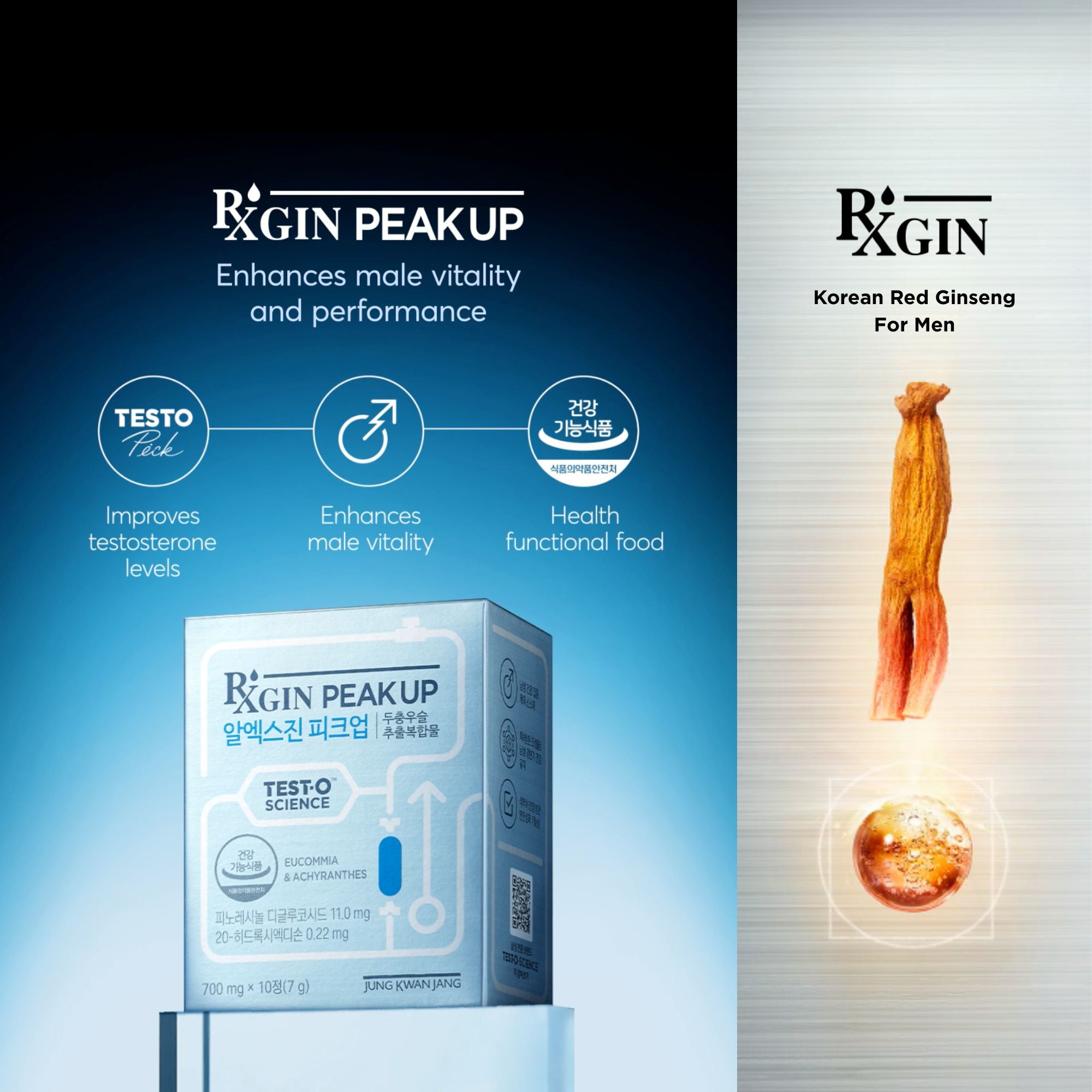 Korean Red Ginseng RXGIN Peak Up 男性活力健康