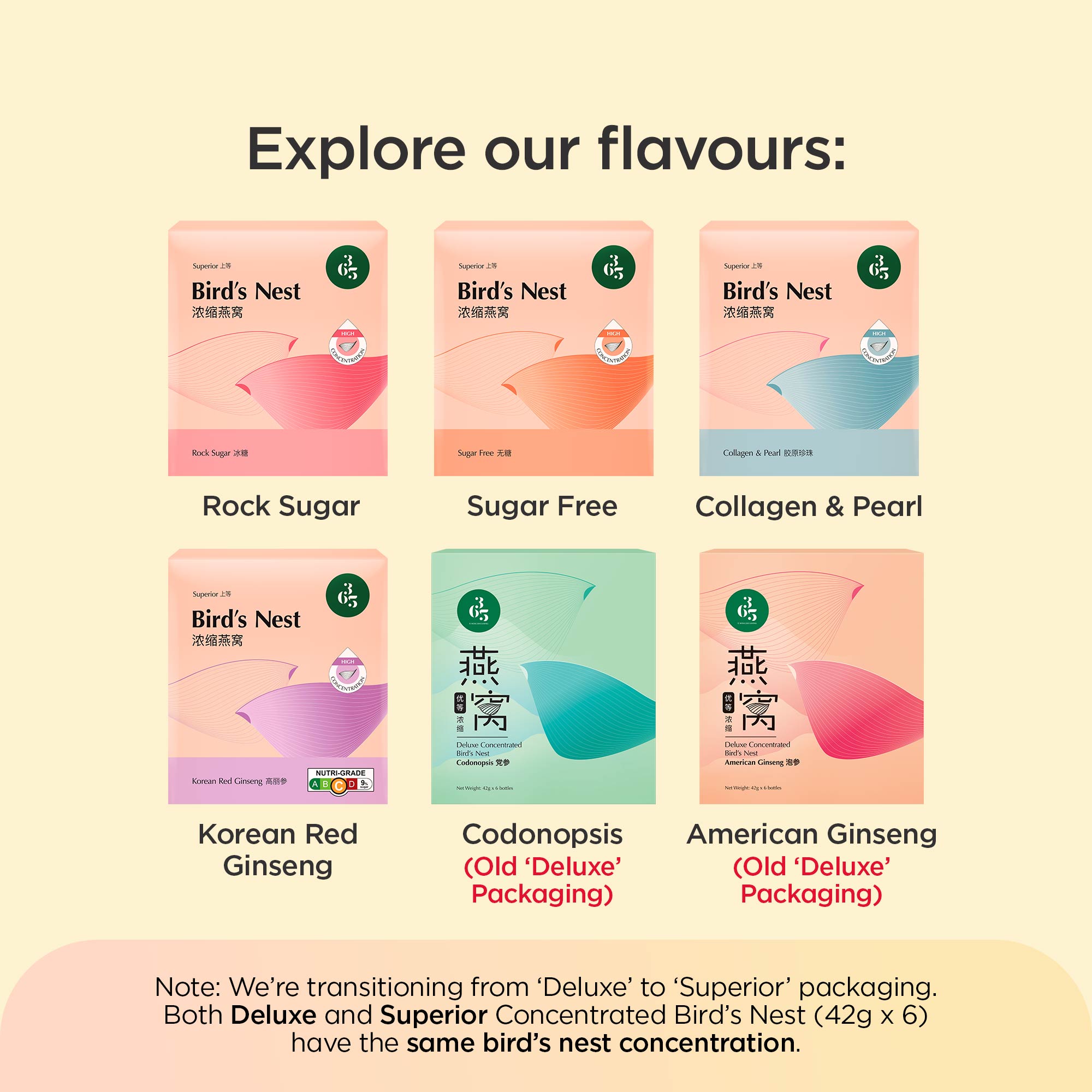 Explore our range of Superior Concentrated Bird’s Nest (42g x 6) flavours