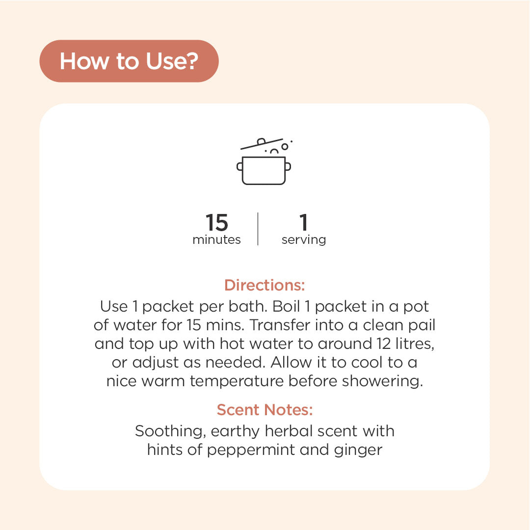 Wing Joo Loong Confinement Herbal Bath Herbs 大风艾坐月冲凉包