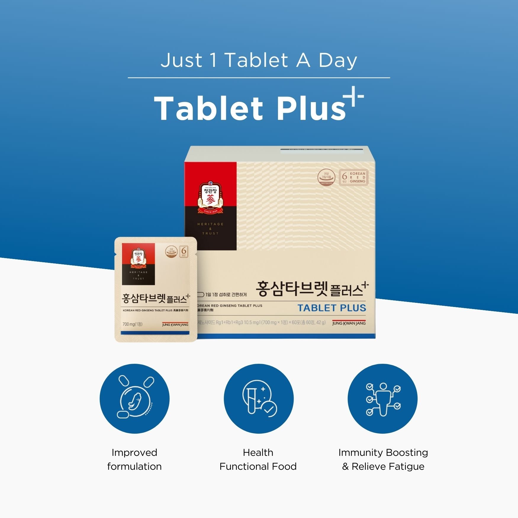 Korean Red Ginseng Tablet Plus 正官庄高丽参膏片剂