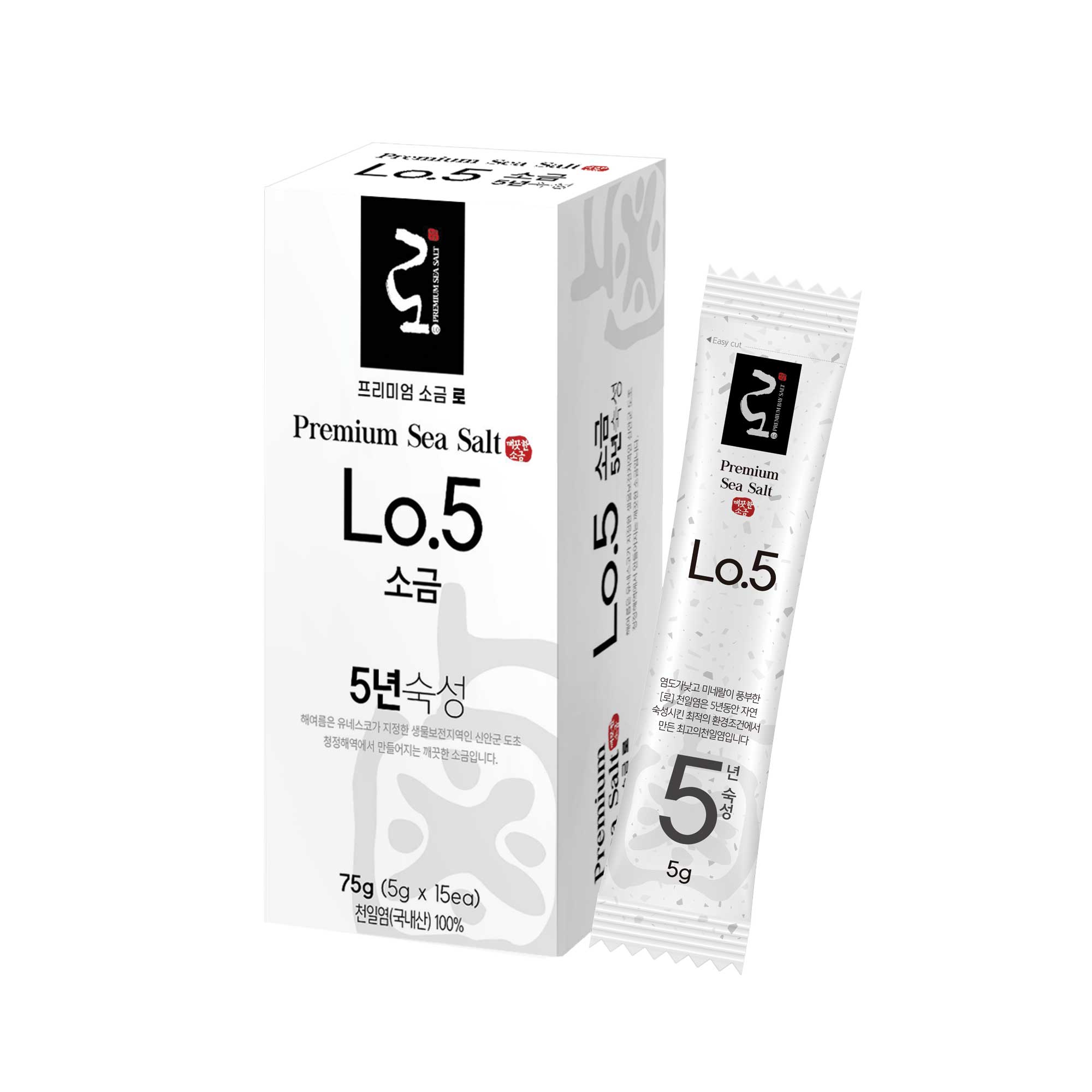 Haeyeareum Premium 'Lo' Sea Salt - Low Sodium (Mineral Stick Pouch 5g x 15s)