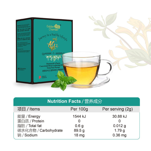 Golden Chamber Honeysuckle & Papaya Concentrated Body Conditioning Drink for Damp-Heat Physique 金银花木瓜湿热体质浓缩调体饮