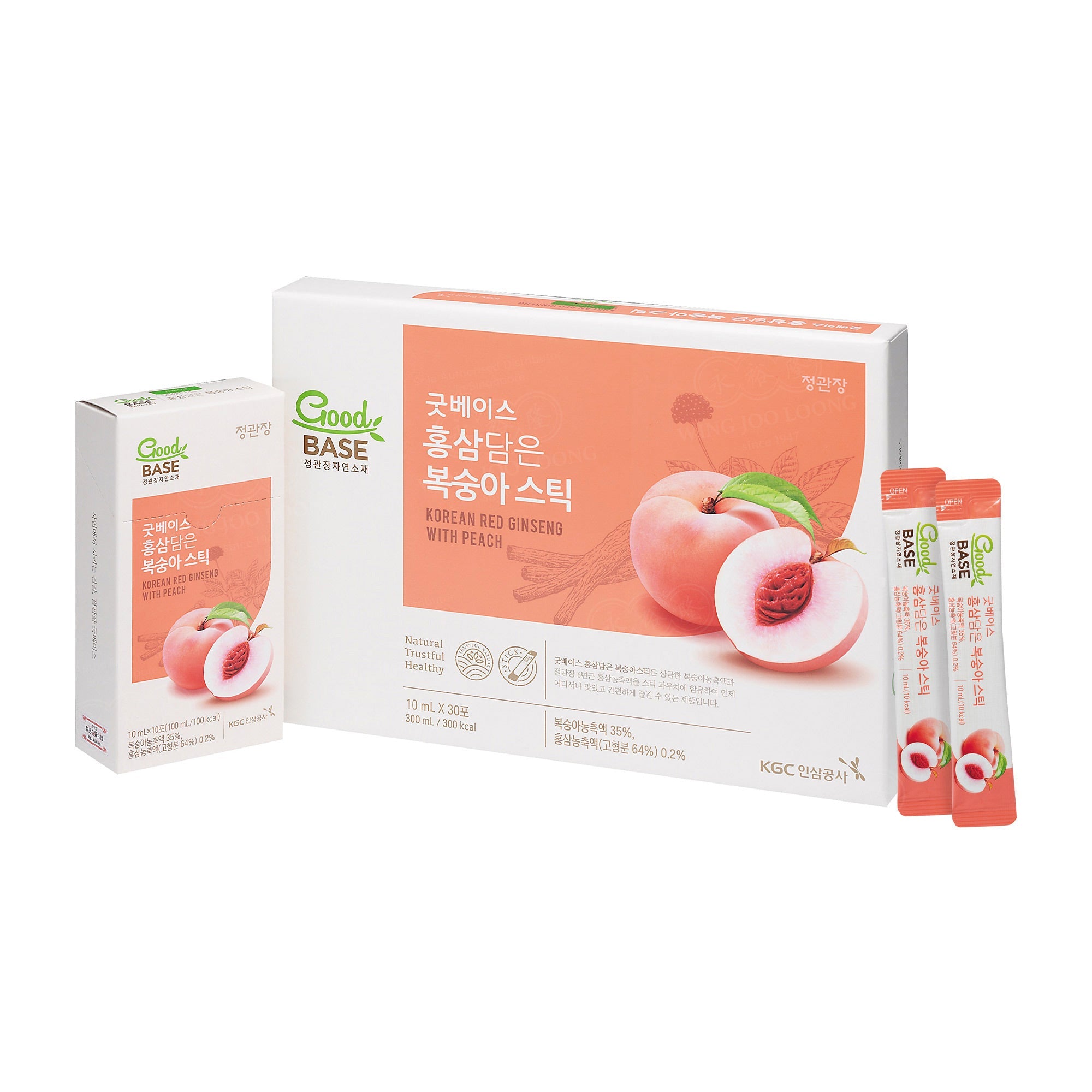 Peach with Korean Red Ginseng Stick 高丽参桃条装