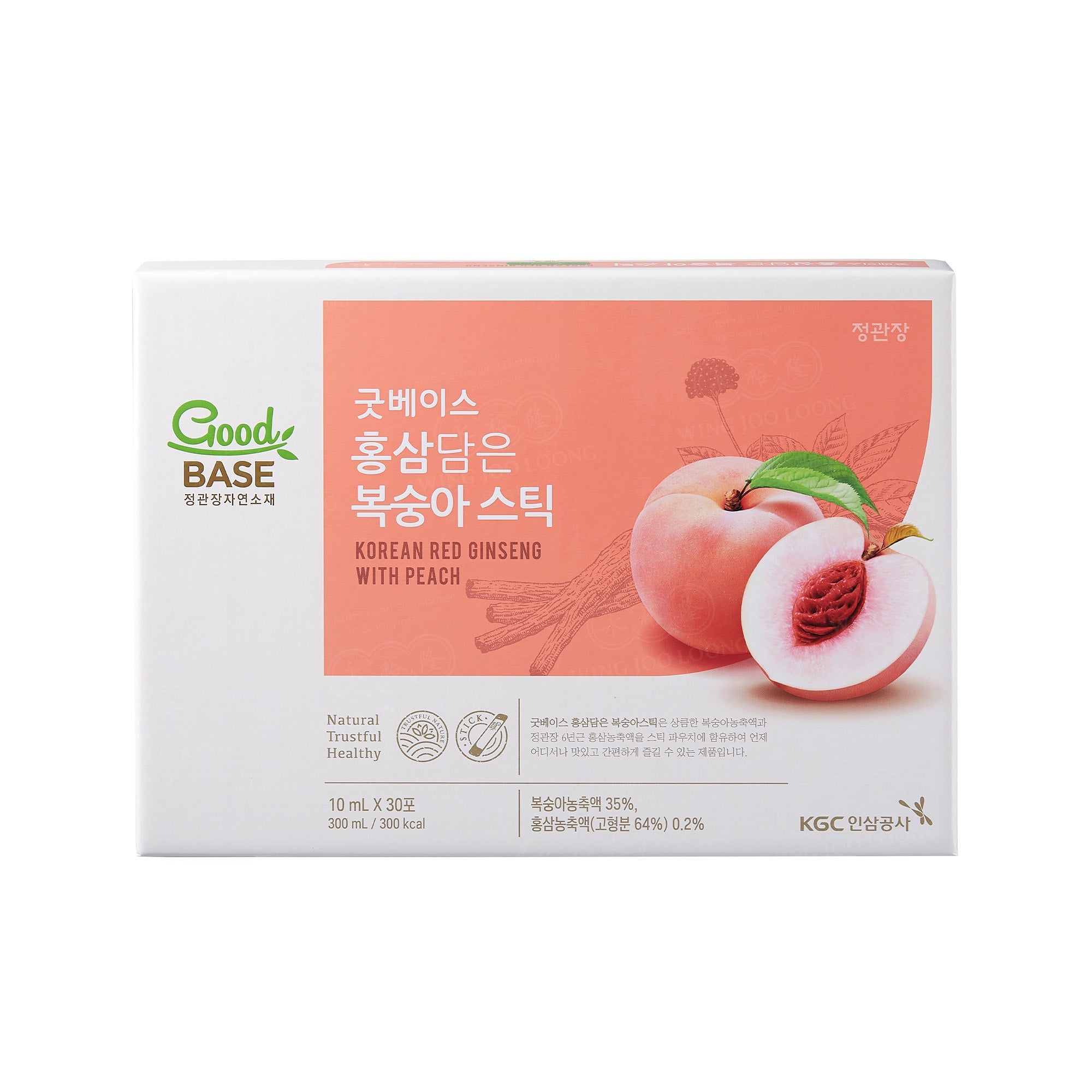 Peach with Korean Red Ginseng Stick 高丽参桃条装