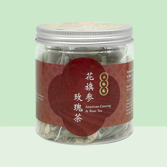 Wing Joo Loong American Ginseng with French Rose Buds Teabags